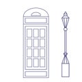 London phonebox geometric illustration isolated on background