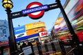 London, Piccadilly Circus by Night Royalty Free Stock Photo