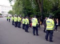 London police during a demonstration Royalty Free Stock Photo