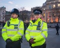 London Police Officers in Trafalgar Square After March 2017 Westminster Bridge Attacks