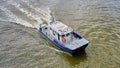 London Port Authority Habor Master Boat speeds down Thames River Royalty Free Stock Photo