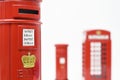 London postbox and telephone box Royalty Free Stock Photo