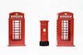 London postbox and telephone box Royalty Free Stock Photo
