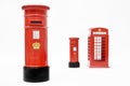 London postbox and telephone box Royalty Free Stock Photo