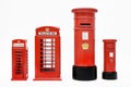 London postbox and telephone box Royalty Free Stock Photo