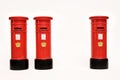London postbox on white background Royalty Free Stock Photo