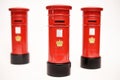 London postbox on white background Royalty Free Stock Photo