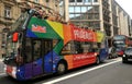 London Pride Sightseeing bus in the city center