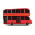 London red bus vector Illustration. England landmark, London city symbol cartoon style