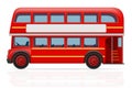 London red bus vector illustration Royalty Free Stock Photo