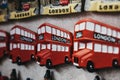 London red double decker bus souvenir fridge magnet on sale in London, UK Royalty Free Stock Photo