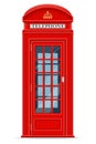 London red phone booth vector illustration