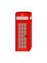 London Red Telephone Booth - UK typical phone booth vector