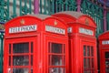 London red telephone booths Royalty Free Stock Photo