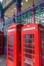 London red telephone booths Royalty Free Stock Photo