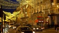 London Regent Street at Christmas time - LONDON, ENGLAND - DECEMBER 10, 2019