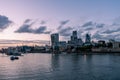 London river at evening