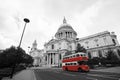 London Routemaster Bus, St Paul's Cathedral Royalty Free Stock Photo