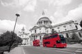 London Routemaster Bus, St Paul's Cathedral Royalty Free Stock Photo