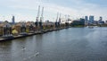 The London Royal Docks situated in East London, UK Royalty Free Stock Photo