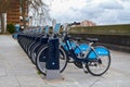 London's bicycle rent docking station