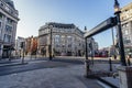 London`s busy area, popular destination empty as people self isolate during COVID-19 coronavirus pandemic. Oxford Circus Undergrou