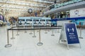 London`s busy area, popular destination empty as people self isolate during COVID-19 coronavirus pandemic. Waterloo Station