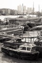 London's Docks in Black and White