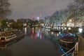 Little Venice in Paddington West London on a Friday evening. Royalty Free Stock Photo