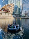 Barbecue boat is the new fun experience for party on Thames river in London England