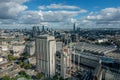 London`s Shard aerial city view during an autumn day