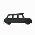 London`s traditional black cab illustration Royalty Free Stock Photo