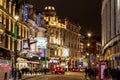 London`s West End at night Royalty Free Stock Photo