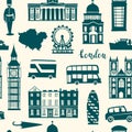 London seamless pattern vector illustration