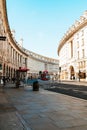 LONDON - SEP 2 2019: Regent\'s street in London, UK. It was named after Prince Regent, completed in 1825. Every building in Regent Royalty Free Stock Photo