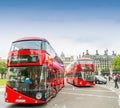 LONDON - SEPTEMBER 28, 2013: View of a London double decker bus