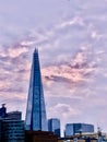 The London Shard under stormy skies