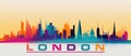 London Sky Line Abstract Landscape Royalty Free Stock Photo