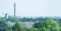 London skyline, beautiful panoramic view from city hill