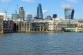 London skyline - City of London and Southwark bridge