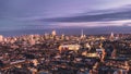 London Dramatic Evening Drone Shot