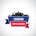 London skyline, England - United Kingdom - vector illustration Royalty Free Stock Photo