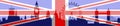 London skyline with flag - vector