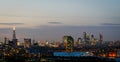 London, skyline from Greenwich Royalty Free Stock Photo