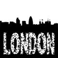 London skyline grunge text Royalty Free Stock Photo