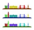 London skyline illustrated Royalty Free Stock Photo