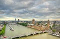 London Skyline landscape with Big Ben, Palace of Westminster, London Eye, Westminster Bridge, River Thames, London, England, UK Royalty Free Stock Photo