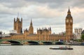 London Skyline landscape with Big Ben, Palace of Westminster, London Eye, Westminster Bridge, River Thames, London, England, UK Royalty Free Stock Photo