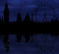 London skyline at night