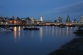 London skyline, night scene Royalty Free Stock Photo